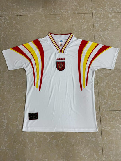 Spain Retro Away Football Shirt Euro 96 (White)