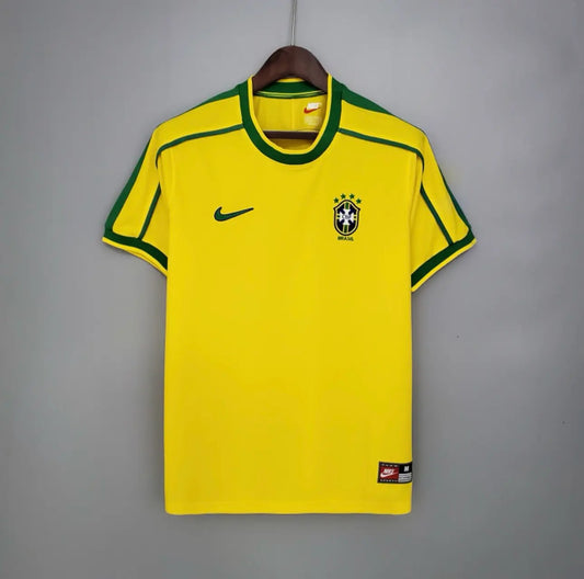 Brazil Yellow Home Classic Football Shirt 1998 - Retro Calcio Jersey