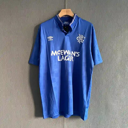 Rangers Blue Retro Home Football Shirt-1987