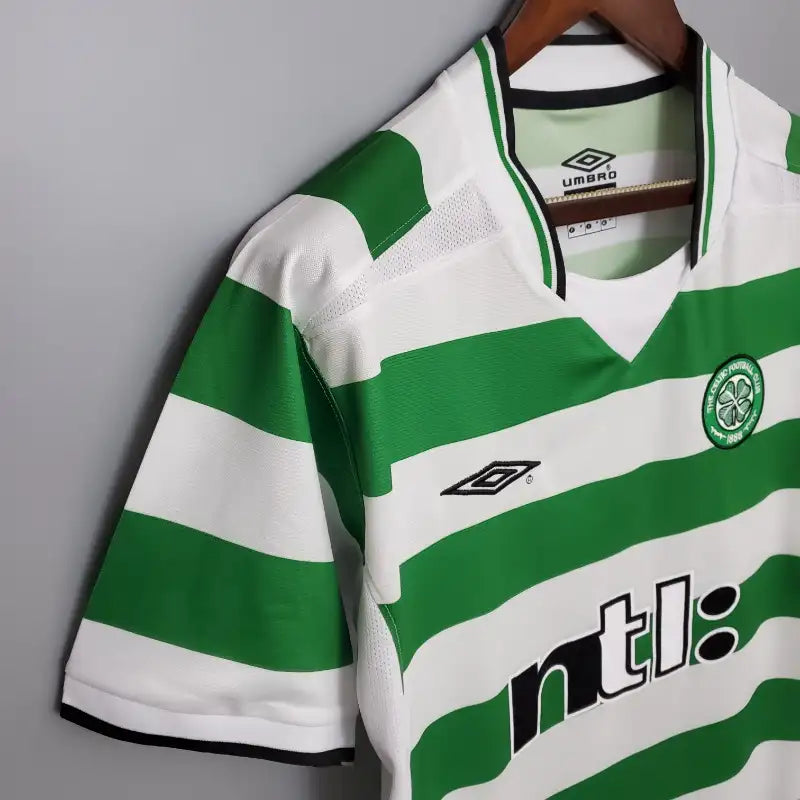 Celtic FC Green Retro Home Football Shirt - 2001-03