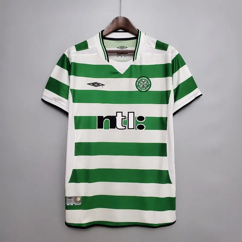 Celtic FC Green Retro Home Football Shirt - 2001-03