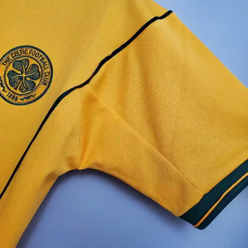 Celtic FC Yellow Retro Away Football Shirt - 2001-03