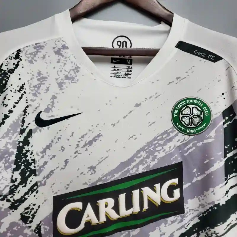 Celtic FC White Retro Away Football Shirt - 2007