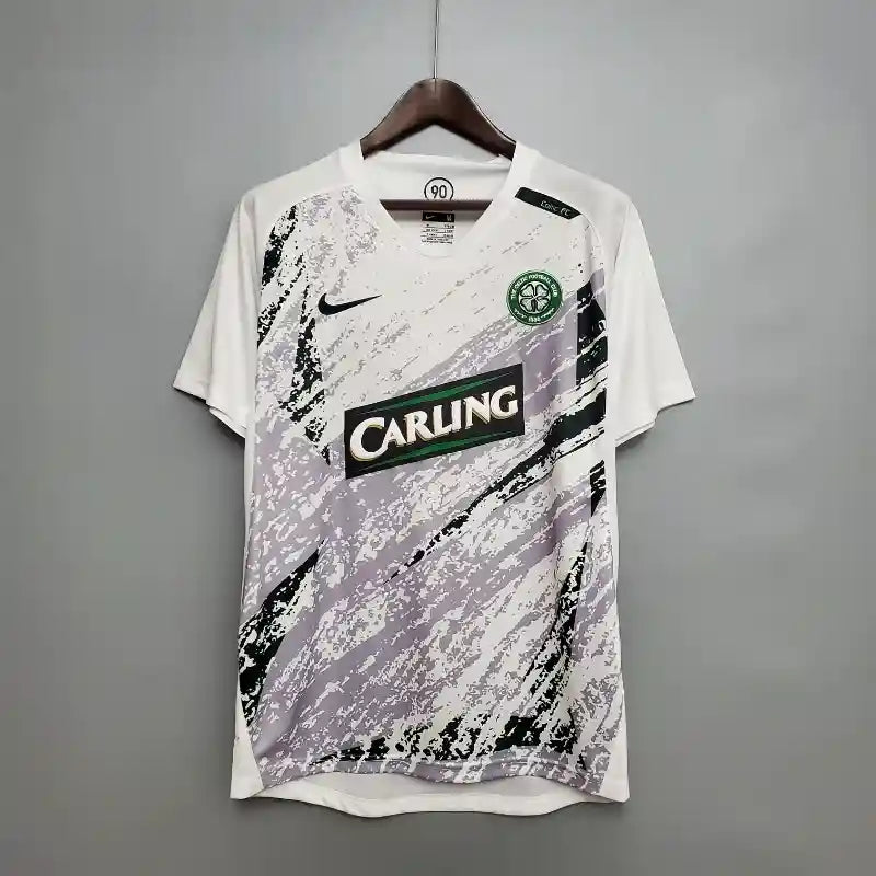 Celtic FC White Retro Away Football Shirt - 2007