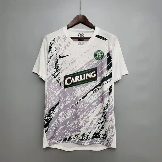 Celtic FC White Retro Away Football Shirt - 2007