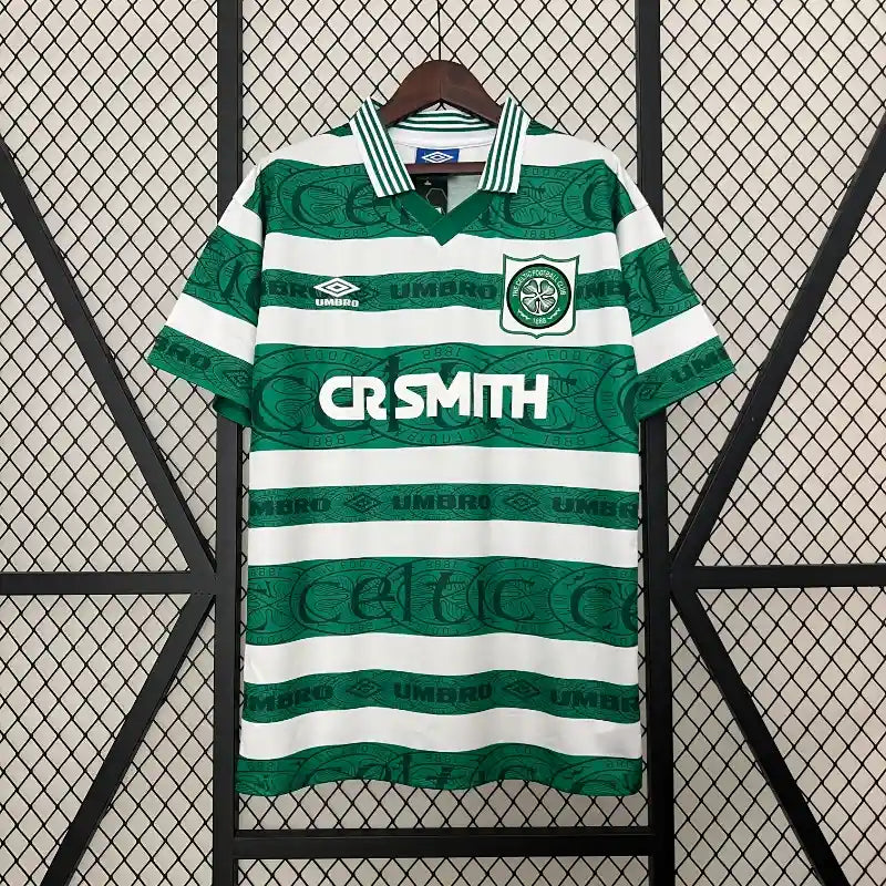 Celtic FC Green Retro Home Football Shirt - 1995-97