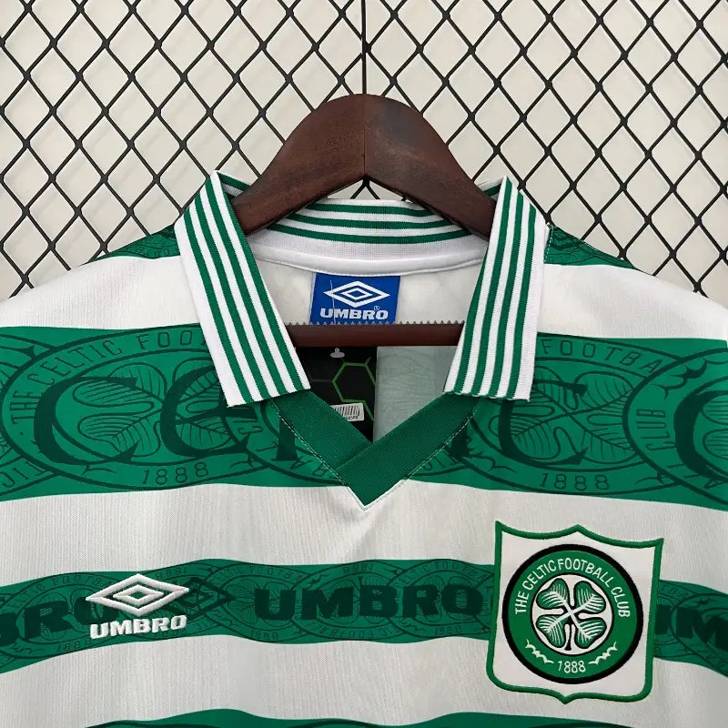 Celtic FC Green Retro Home Football Shirt - 1995-97