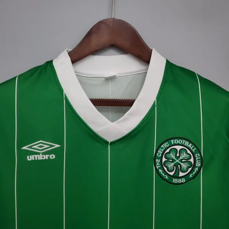 Celtic FC Green Retro Home Football Shirt - 1984-86