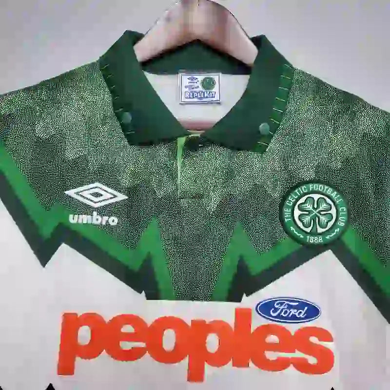 Celtic FC Green Retro Home Football Shirt - 1991-92