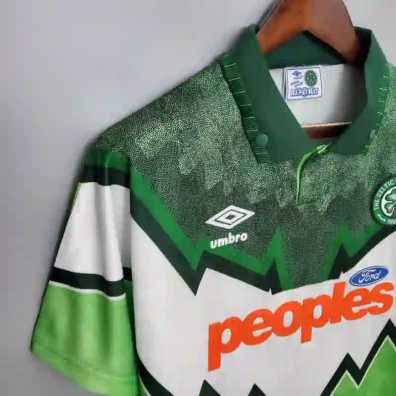 Celtic FC Green Retro Home Football Shirt - 1991-92