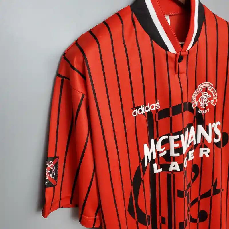 Rangers Red Retro Away Football Shirt-1994-95