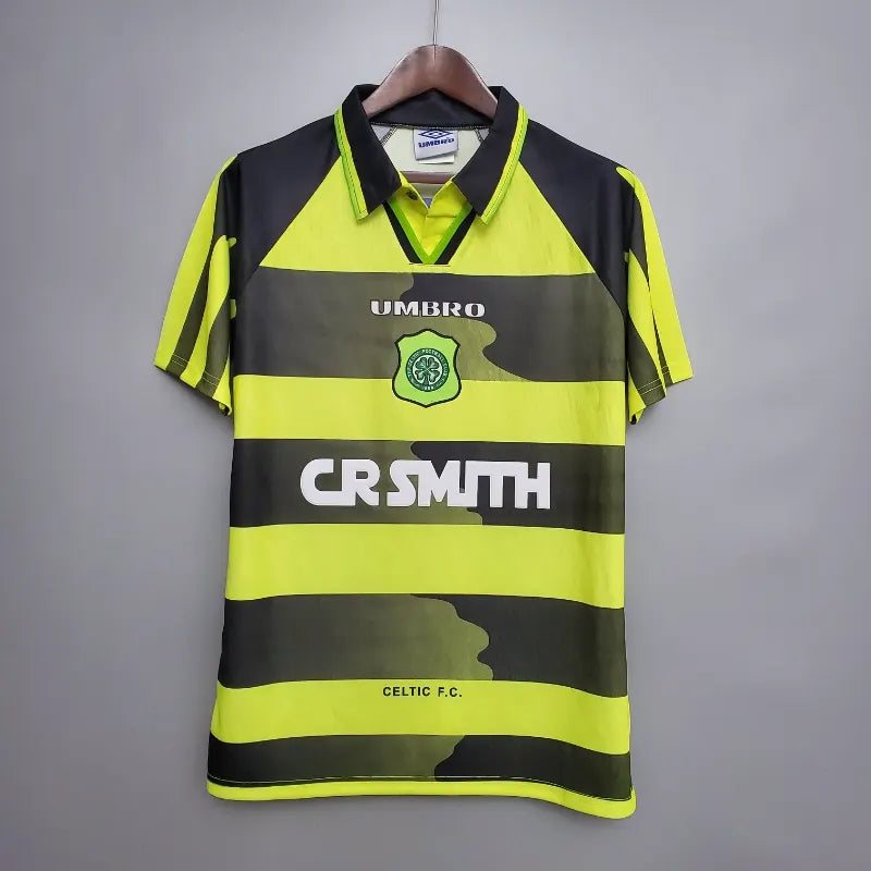 Celtic FC Yellow Retro Away Football Shirt - 1996-97