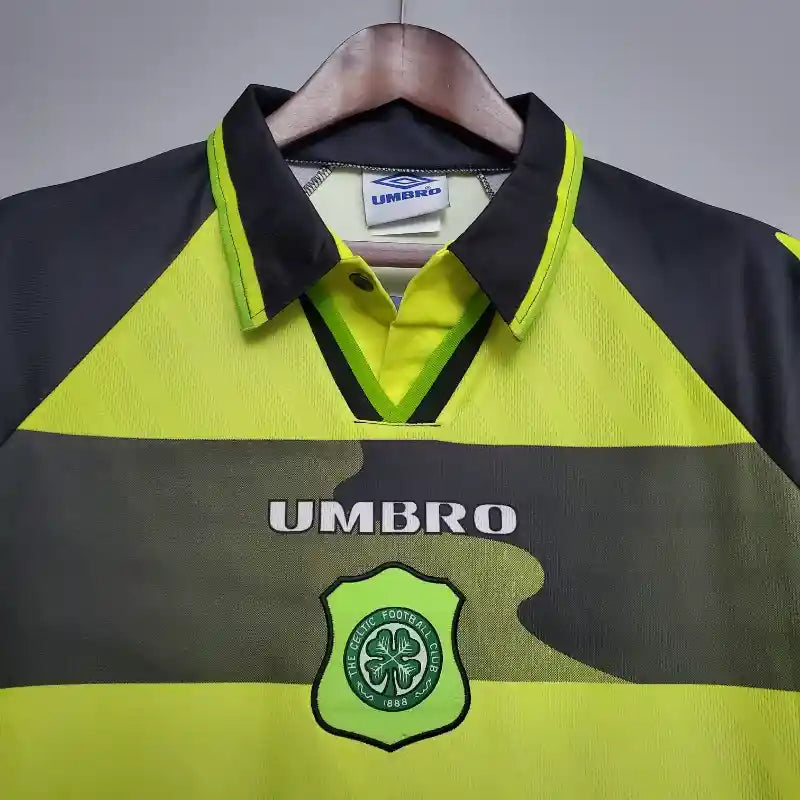 Celtic FC Yellow Retro Away Football Shirt - 1996-97