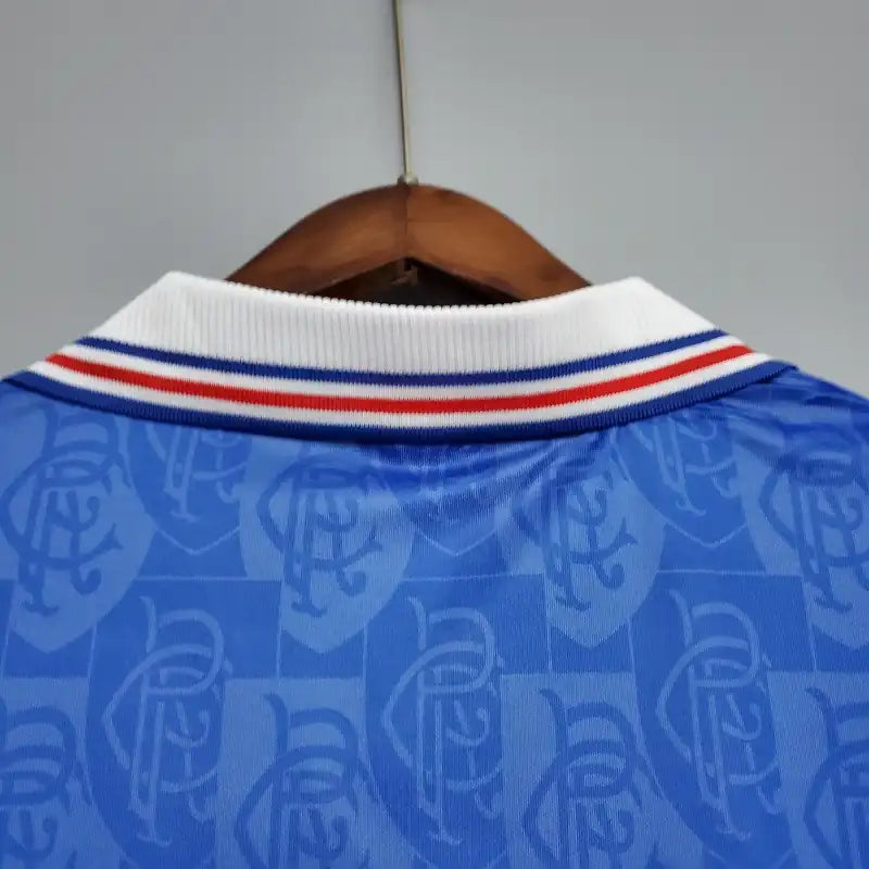 Rangers Blue Retro Home Football Shirt-1996