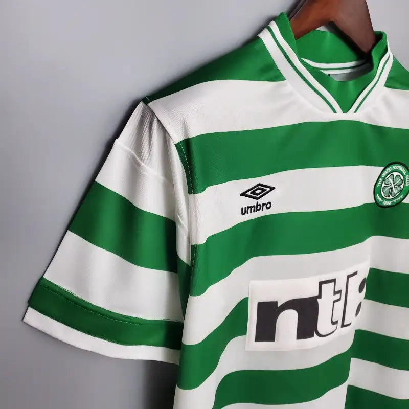 Celtic FC Green Retro Home Football Shirt - 1999-2000