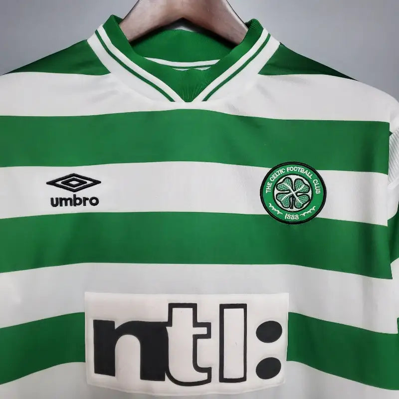 Celtic FC Green Retro Home Football Shirt - 1999-2000