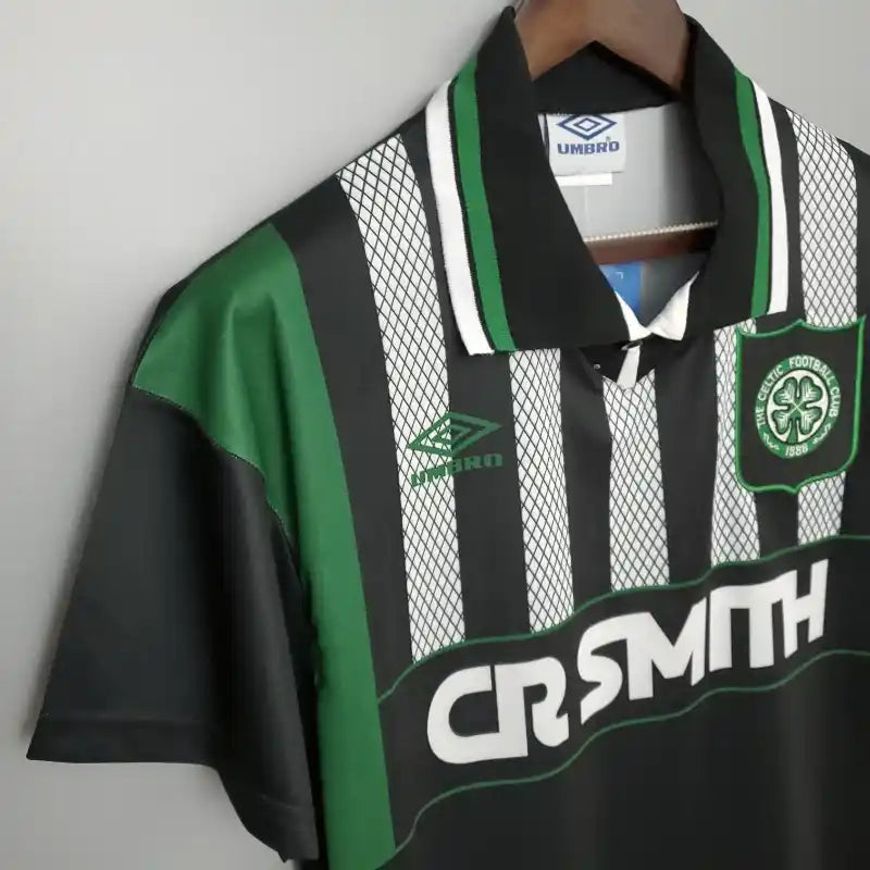 Celtic FC Black Retro Away Football Shirt - 1994-96