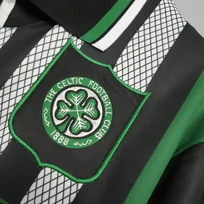 Celtic FC Black Retro Away Football Shirt - 1994-96