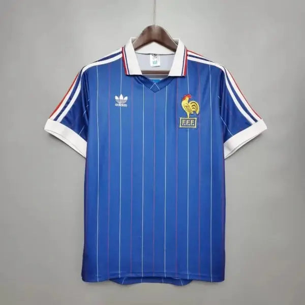 France Retro Home Football Shirt World Cup 1982 Retro Calcio