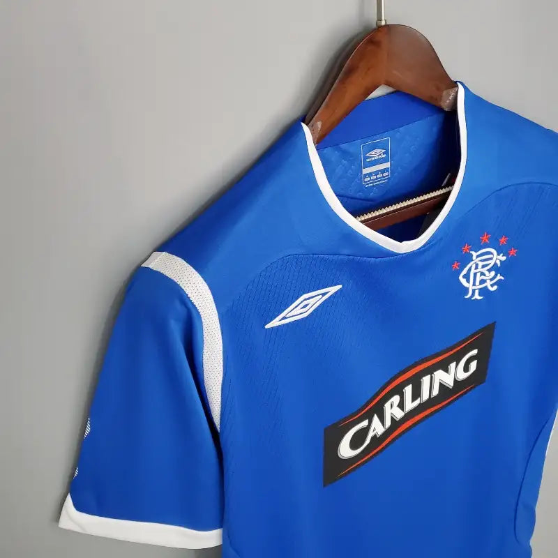 Rangers Blue Retro Home Football Shirt-2008