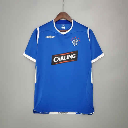 Rangers Blue Retro Home Football Shirt-2008