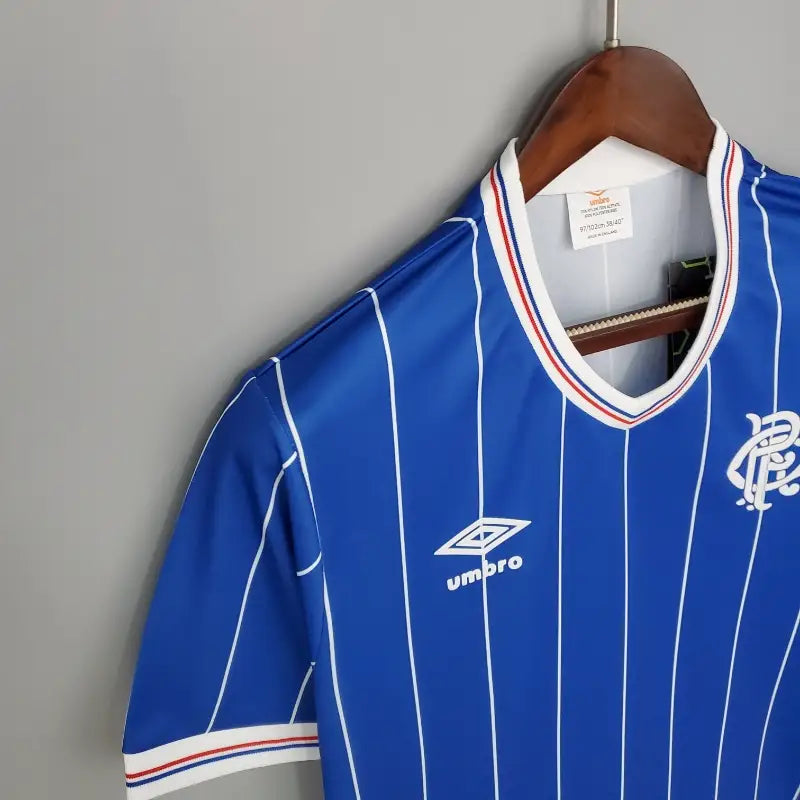 Rangers Blue Retro Home Football Shirt-1982