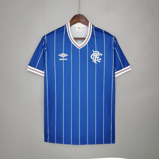 Rangers Blue Retro Home Football Shirt-1982