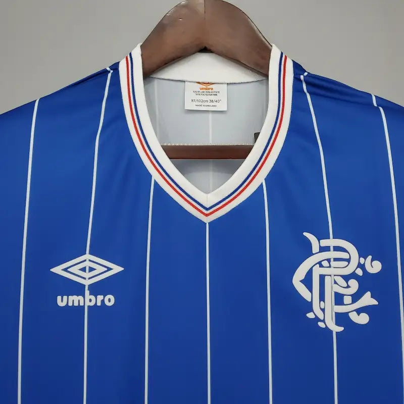 Rangers Blue Retro Home Football Shirt-1982