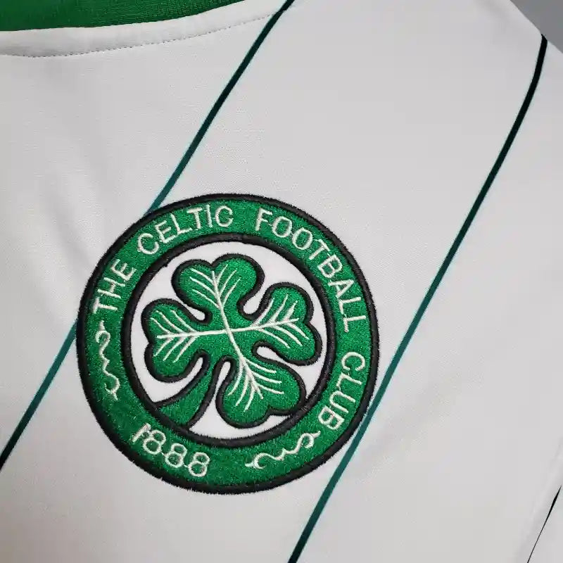 Celtic FC White Retro Away Football Shirt - 1984-86