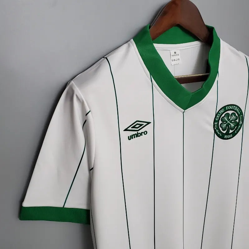 Celtic FC White Retro Away Football Shirt - 1984-86