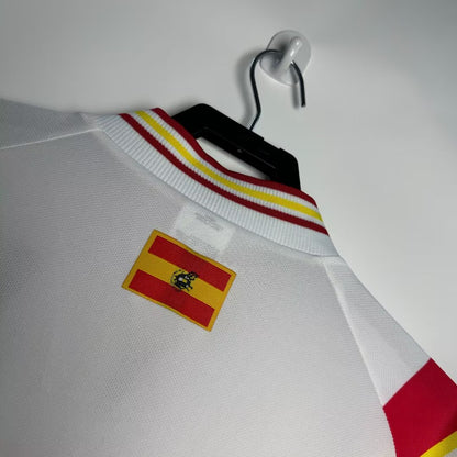 Spain Retro Away Football Shirt Euro 96 (White)