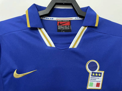 Italy Blue Home Classic Football Shirt 1996 Retro Calcio