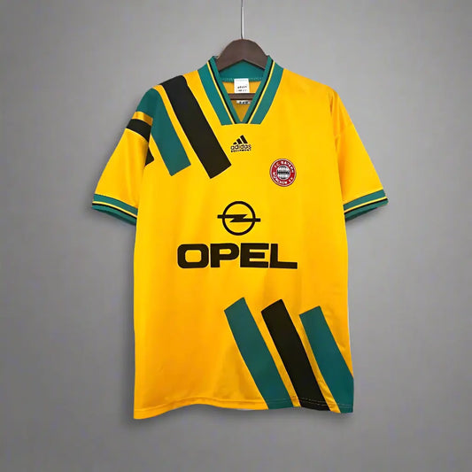 Bayern Munich Yellow Away Retro Football Shirt 1993-95 - Retro Calcio Jersey