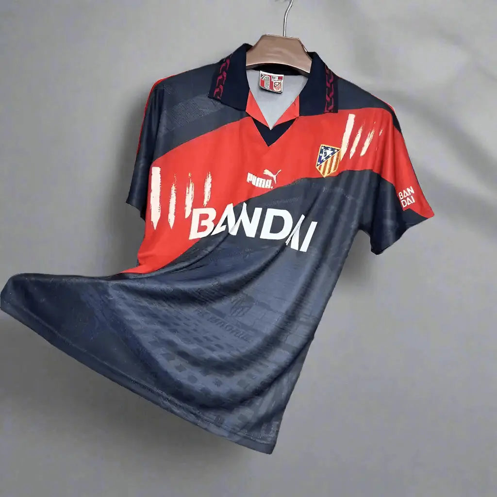 Atlético Madrid Retro Blue Away Football Shirt 1996-97