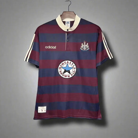 Newcastle United Claret Away Retro Fotball Shirt 1995-97 - Retro Calcio Jersey