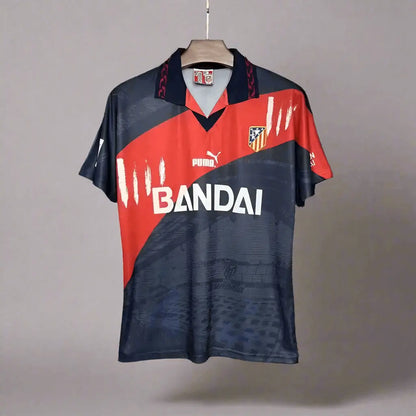 Atlético Madrid Retro Blue Away Football Shirt 1996-97